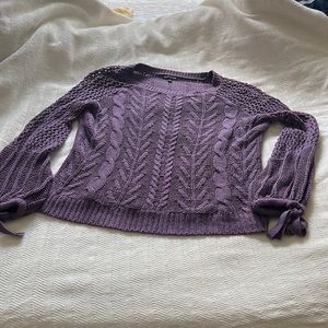 Express purple knit sweater size small